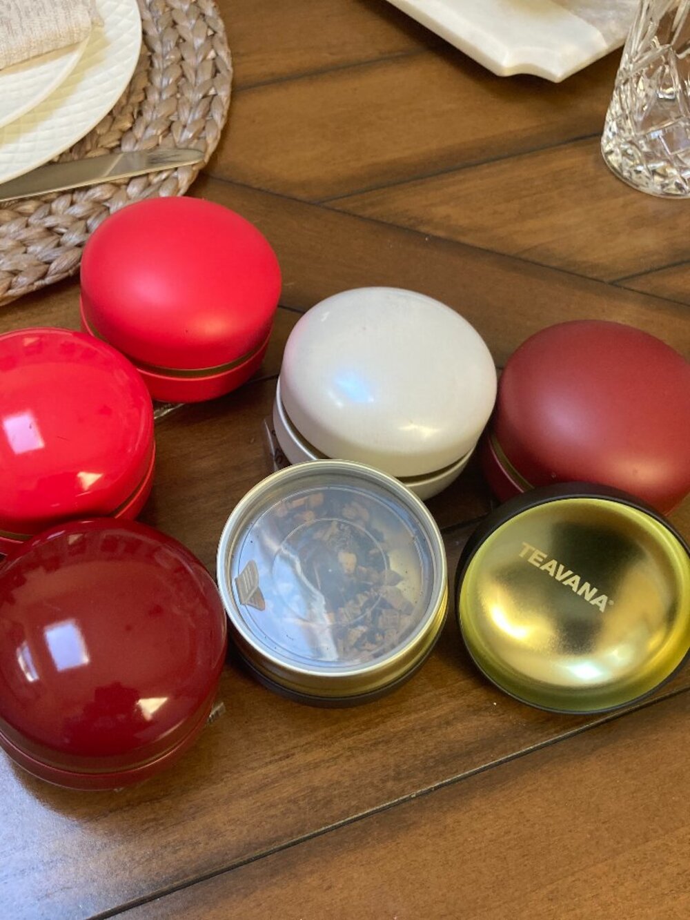 Teavana canisters for tea storage (tea not included). Set of 6